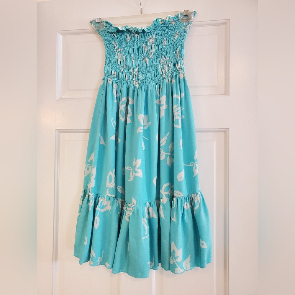 Moda International Tropical Strapless Dress